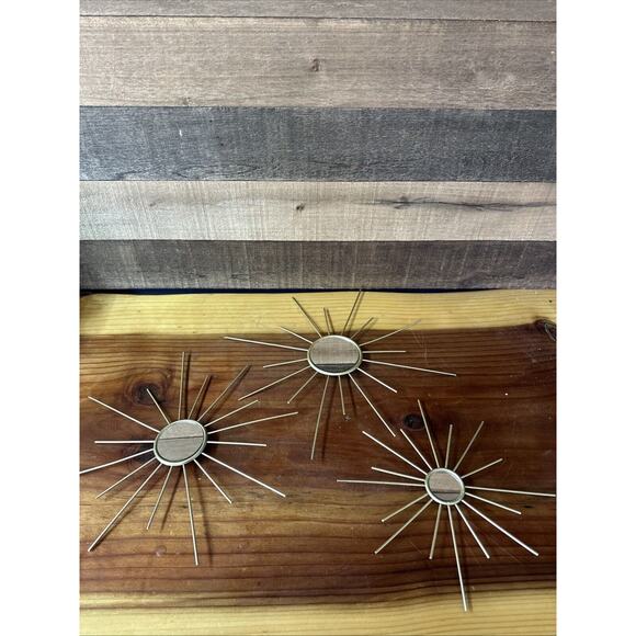 Gold Starburst MCM Wall Art Set Of 3